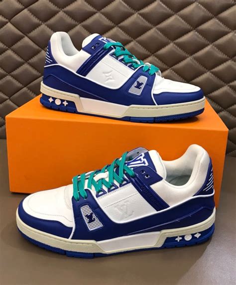 louis vuitton shoes men blue